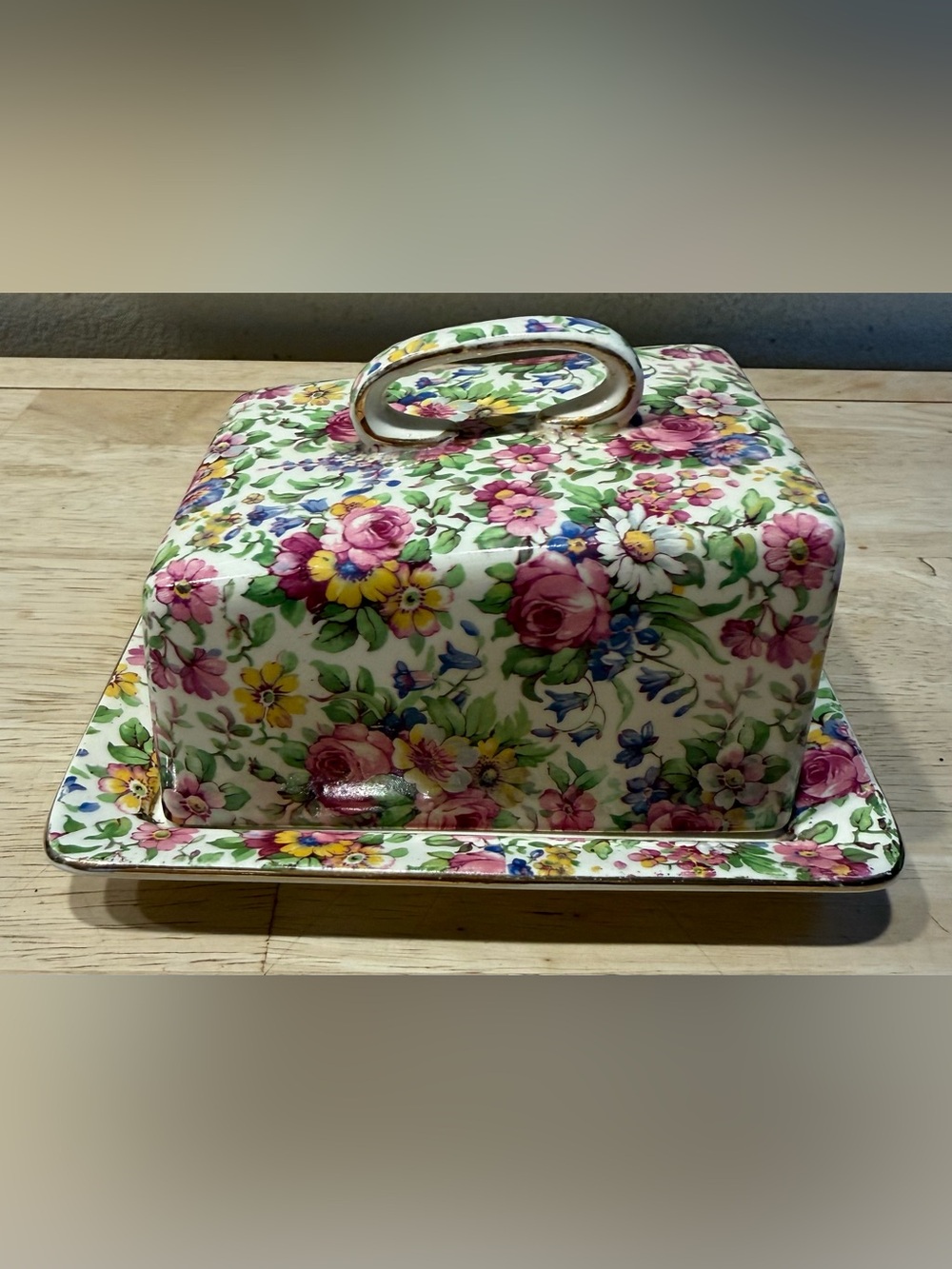 Royal Winton Summertime Grimwades Wright Tyndale & van Roden Covered Cheese Dish